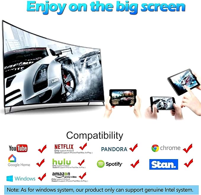مبدل انتقال تصویر بیسیم WiFi Display Dongle 4K Wireless HDMI Display Adapter 1080P HD