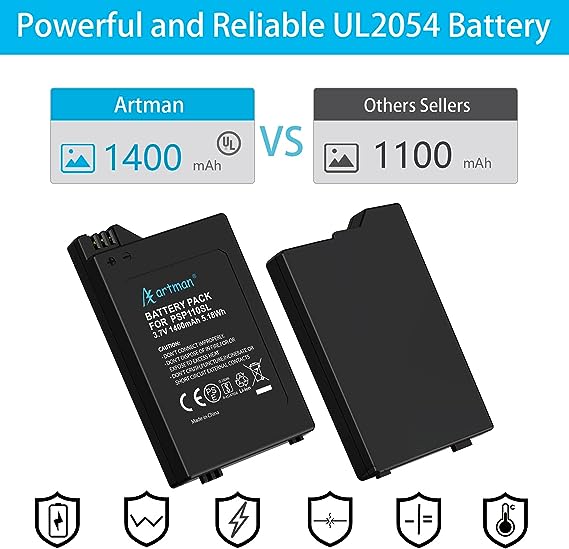 باتری PSP-Artman 1-Pack 3.7V 1400mAh Li-ion
