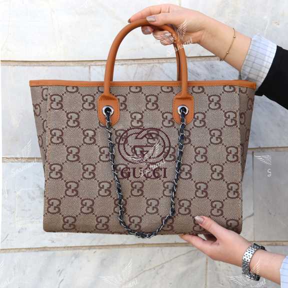 کیف زنانه دستی GUCCI نسکافه ای