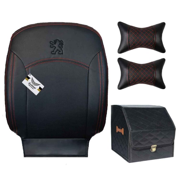 روکش صندلی چرم مدل دوماکو مناسب برای پراید 131 و 132 به همراه پشت گردنی و باکس نظم دهنده