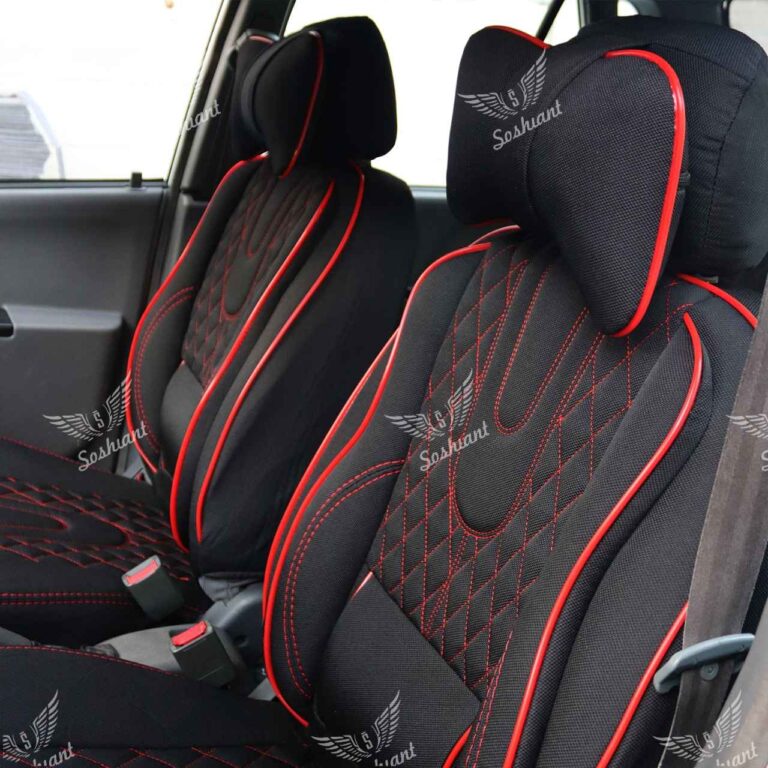 روکش صندلی جنس جودون مدل AUDI مناسب برای تیبا یک و ساینا به همراه پشت گردنی و باکس و دورفرمان