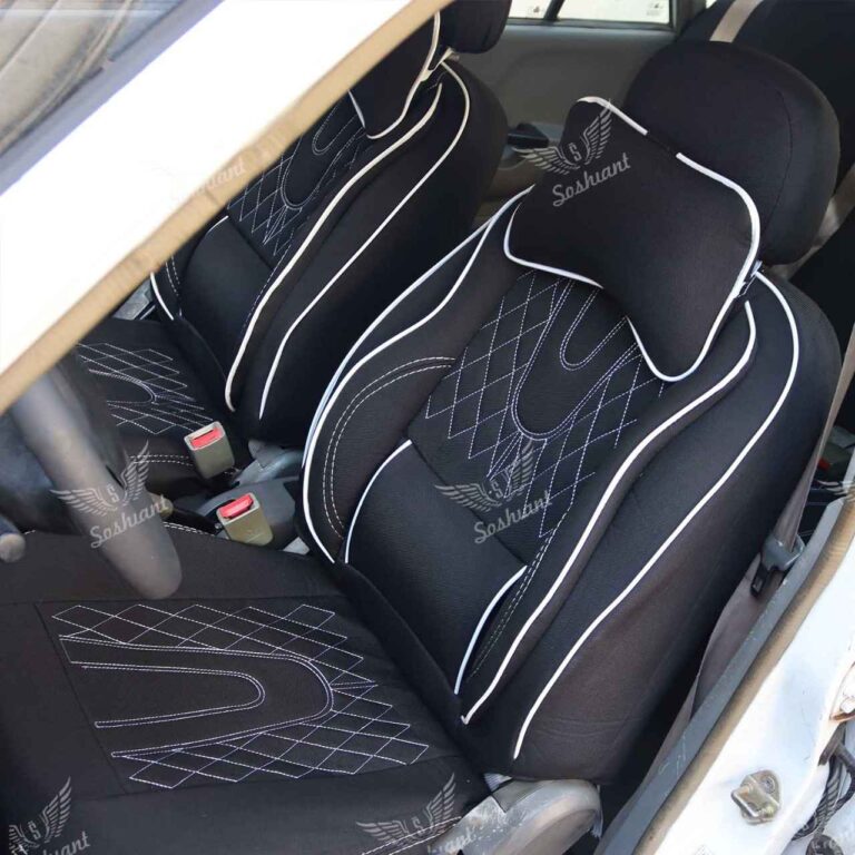 روکش صندلی جنس جودون مدل AUDI مناسب برای تیبا یک و ساینا به همراه پشت گردنی و باکس و دورفرمان