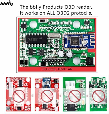 دیاگ بلوتوثی bbfly-BB77102 ELM327 V1.5 مخصوص Ford و Mazda